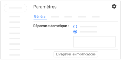 Définir une réponse automatique