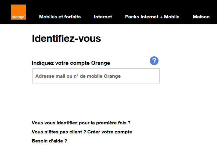 Identifiez-vous Orange