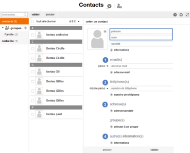 Fiche champ contact Orange