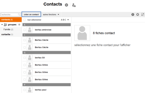 Fiche créer contact Orange