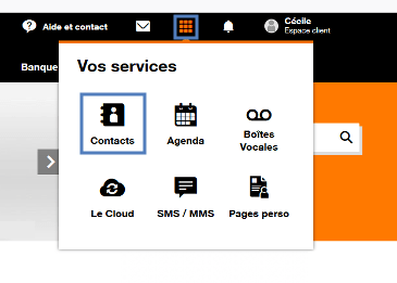 Menu "Vos Services"