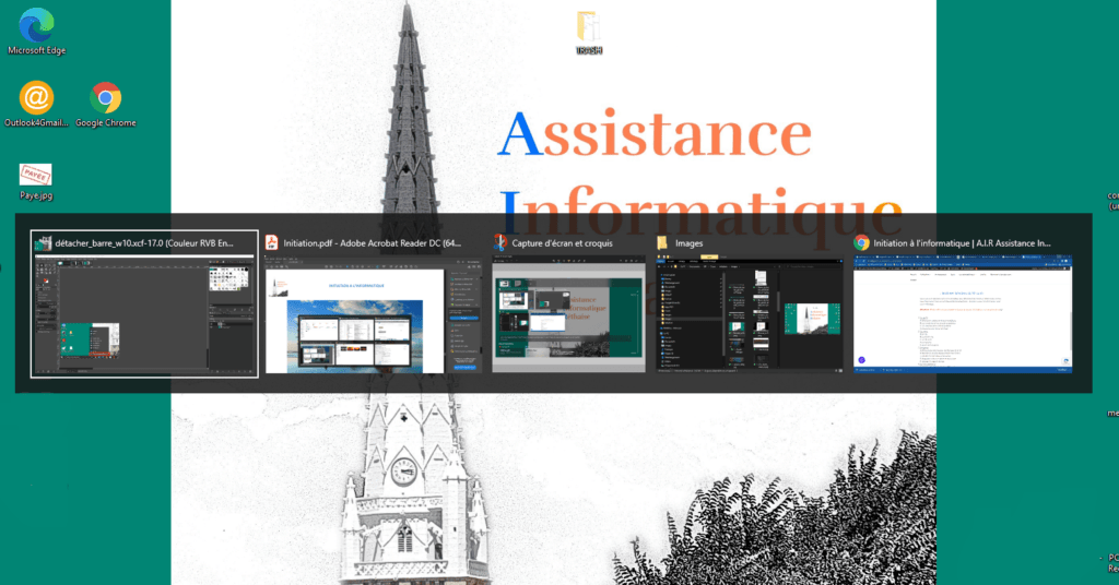 LA fonction, Alt +  Tab de  Windows 10